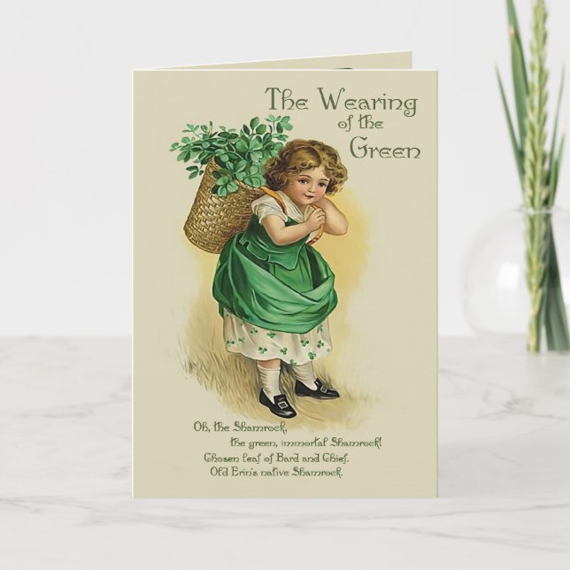 Tarjeta El llevar del verde - verso dentro (Anverso)