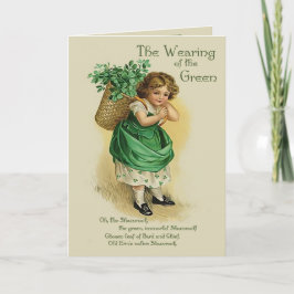 Tarjeta El llevar del verde - verso dentro