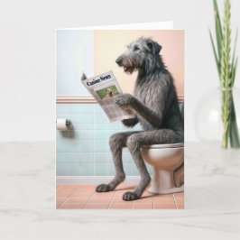 Tarjeta El lobo irlandés leyendo un periódico