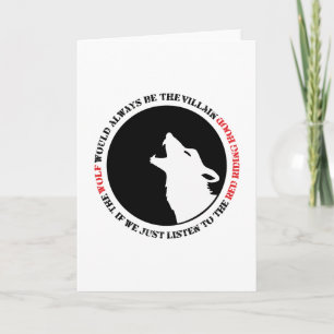 Tarjeta El lobo siempre sería el villano