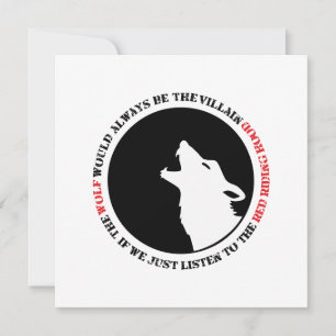 Tarjeta El lobo siempre sería el villano