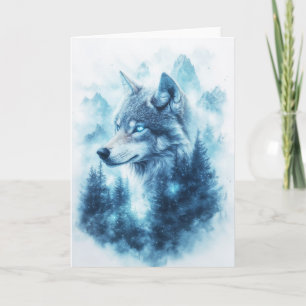 Tarjeta El Lobo Vigilante en Cumbres Heladas