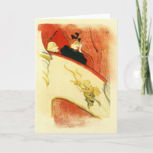 Tarjeta El loge con un mas del oro por Toulouse-Lautrec