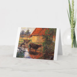 Tarjeta "El lugar acuático, Paul Gauguin