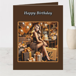 Tarjeta El lujoso cumpleaños de una bella mujer