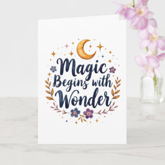 Tarjeta El Magia Comienza con Saludo de Asombro