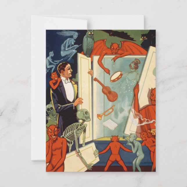 Tarjeta El Magicián Viejo Carter el Gran Acto Mágico (Anverso)