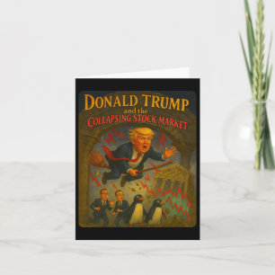 Tarjeta El mágico Trump Wizard Funny Stock Market Crash Ad