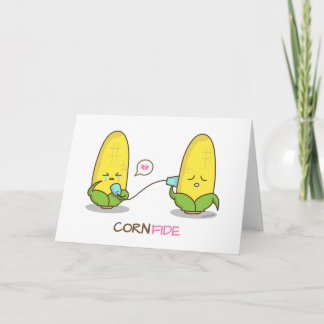Tarjeta El maíz divertido lindo de Punny confía al mejor