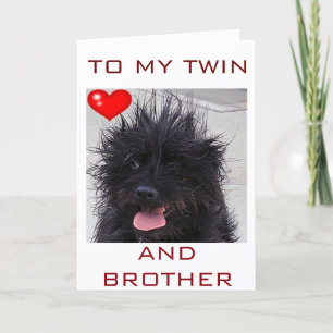 TARJETA EL MAL DÍA DEL PELO DEL PERRO FELIZ HERMANO DEL CU