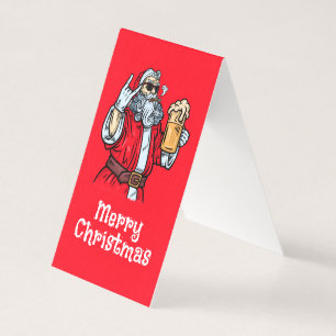Tarjeta El mal Papá Noel, el rock, la cerveza y el cigarro
