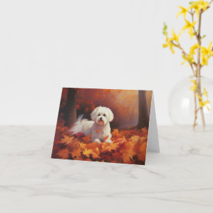 Tarjeta El maltés se inspira en las hojas de otoño