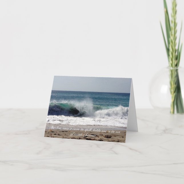 Tarjeta El mar de Notecard Maravilla (Anverso)