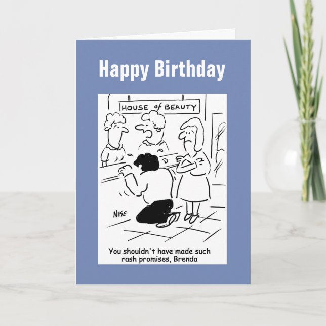 Tarjeta El marido decepcionado en el Salón de Belleza (Anverso)