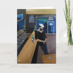 Tarjeta El marinero borracho Pintura de Alfred Fox