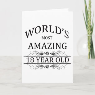 Tarjeta El más asombroso niño de 18 años del mundo