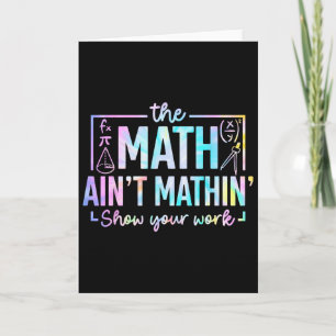 Tarjeta El Math No Es Divertido Profesor De Matemáticas