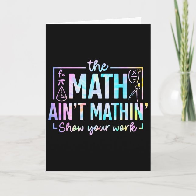 Tarjeta El Math No Es Divertido Profesor De Matemáticas  (Anverso)