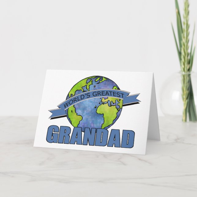 Tarjeta El mayor abuelo del mundo (Anverso)