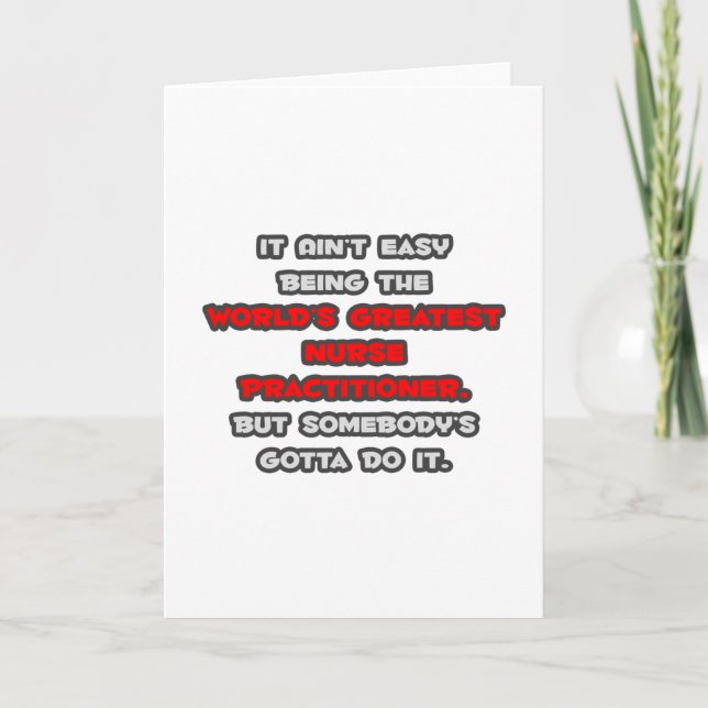 Tarjeta El mayor Chiste de enfermeras practicantes del mun (Anverso)