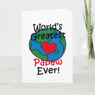 Tarjeta El mayor corazón de Papaw del mundo