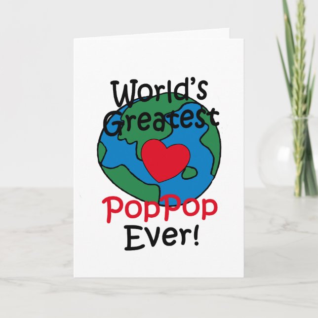 Tarjeta El mayor corazón poppop del mundo (Anverso)