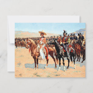Tarjeta El mayor mexicano, arte de 1889 de Frederic Reming