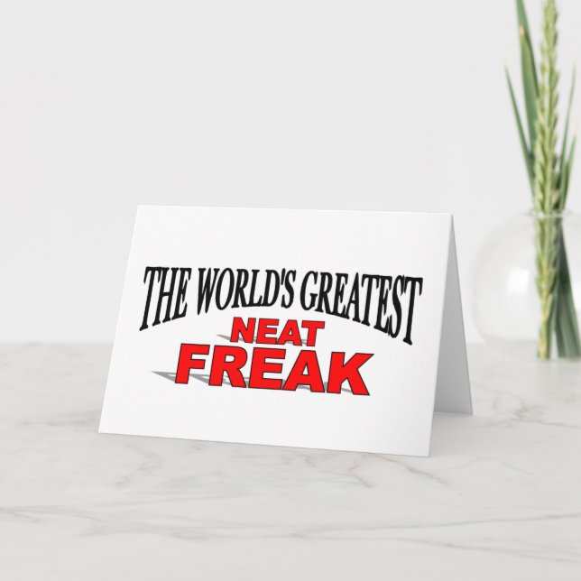 Tarjeta El mayor Neat Freak del mundo (Anverso)
