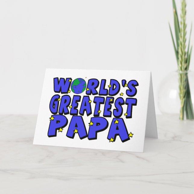 Tarjeta El mayor papá del mundo (Anverso)