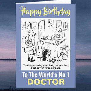 Tarjeta El Médico número 1 del mundo - Feliz cumpleaños