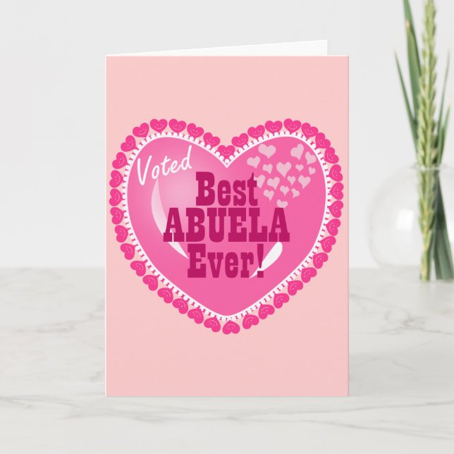 Tarjeta El mejor ABUELA nunca (Anverso)