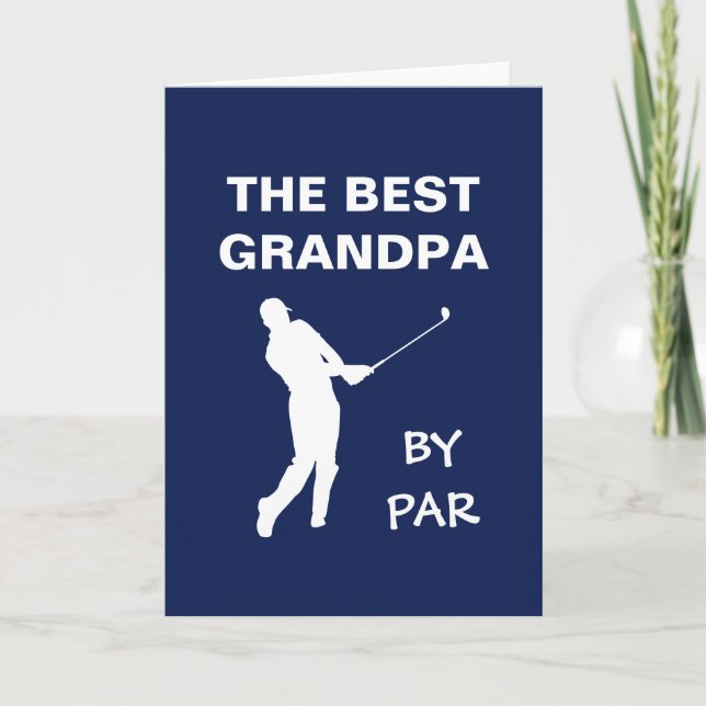 Tarjeta El Mejor Abuelo Por Par Golf Abuelo Golfista Chist (Anverso)