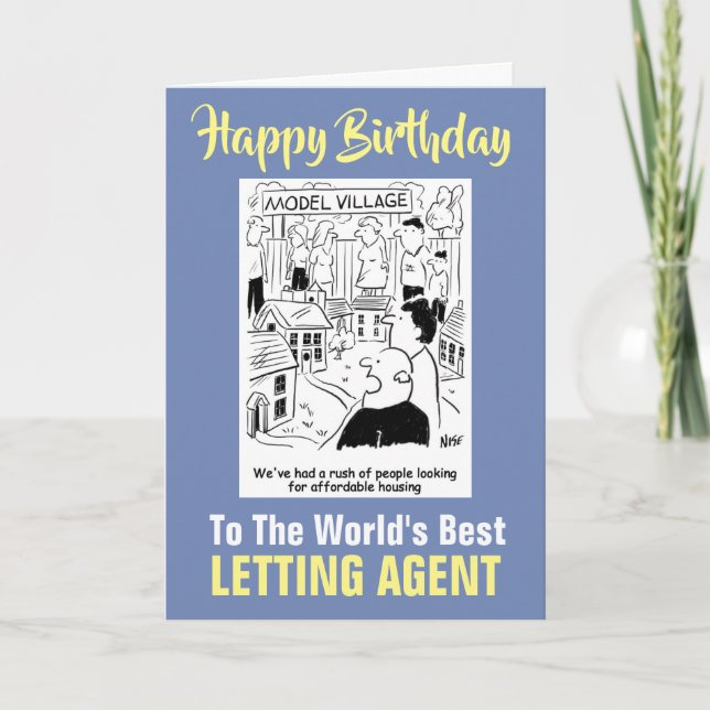 Tarjeta El mejor agente de cartas del mundo - Feliz cumple (Anverso)