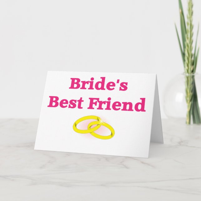Tarjeta El mejor amigo de la novia (Anverso)