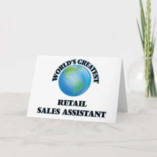 Tarjeta El mejor asistente de ventas minoristas del mundo