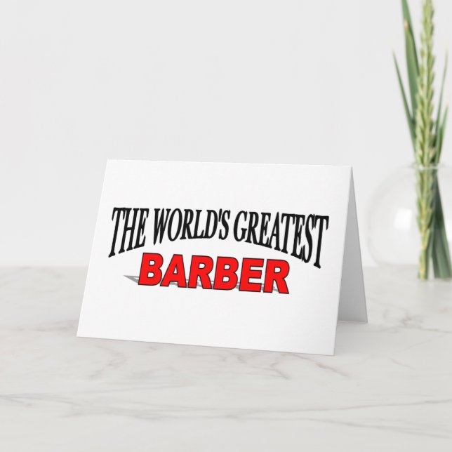 Tarjeta El mejor barbero del mundo (Anverso)