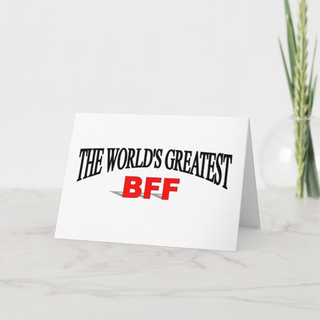 Tarjeta El mejor BFF del mundo (Anverso)