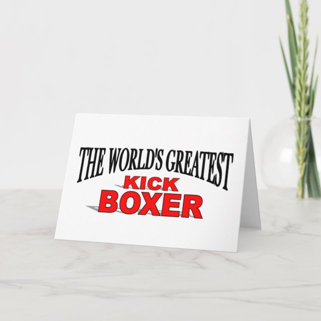 Tarjeta El mejor boxeador de Kick Boxer del mundo (Anverso)