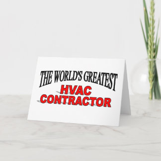 Tarjeta El mejor contratista de HVAC del mundo