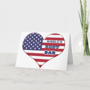 Tarjeta El mejor corazón de la bandera estadounidense de p