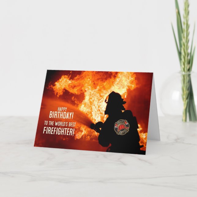 Tarjeta El mejor cumpleaños de bomberos del mundo: Sizzle (Anverso)