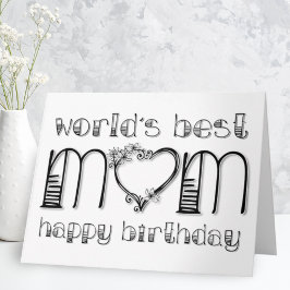 Tarjeta El mejor cumpleaños de mamá del mundo