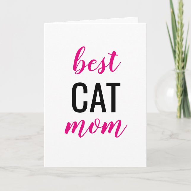 Tarjeta El mejor día de la madre del gato (Anverso)