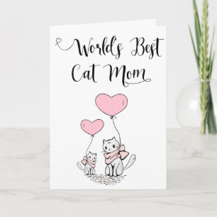 Tarjeta El mejor día de la madre del gato del mundo