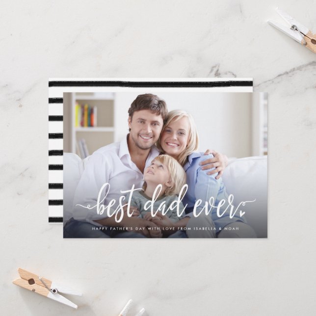 Tarjeta El mejor día del padre de la foto (Anverso/Reverso In Situ)