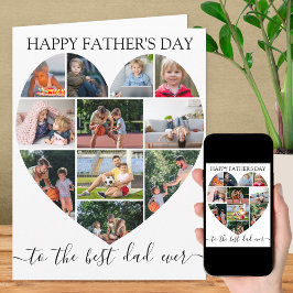 Tarjeta El mejor día del padre del Collage de fotos del co
