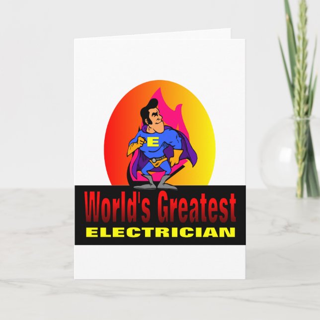 Tarjeta El mejor electricista del mundo (Anverso)