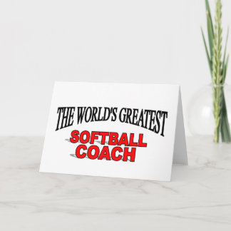 Tarjeta El mejor entrenador de softbol del mundo
