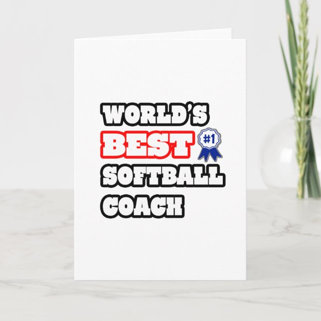 Tarjeta El mejor entrenador de softbol del mundo (Anverso)