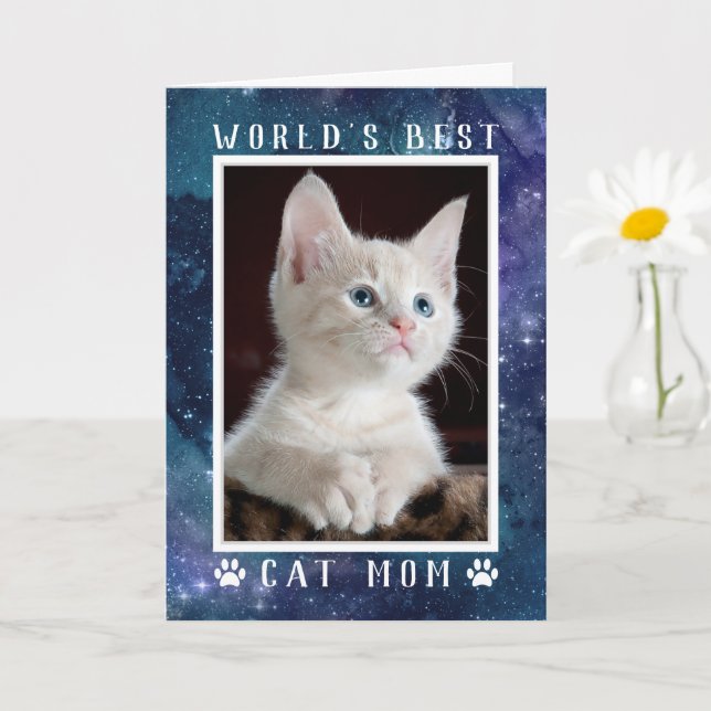 Tarjeta El mejor espacio de fotos de gatos del mundo para  (Planta pequeña)